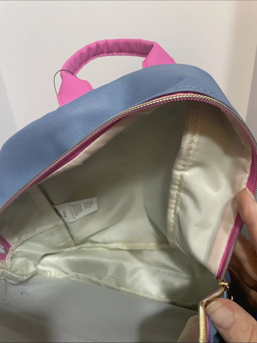 Bioworld Stitch Face Mini Backpack in Light Blue and Royal Blue
